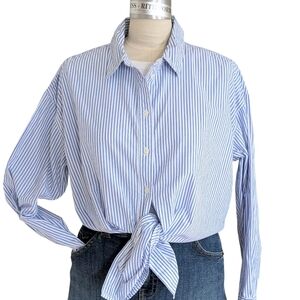 Universal Thread Striped Button Up Shirt Size Large